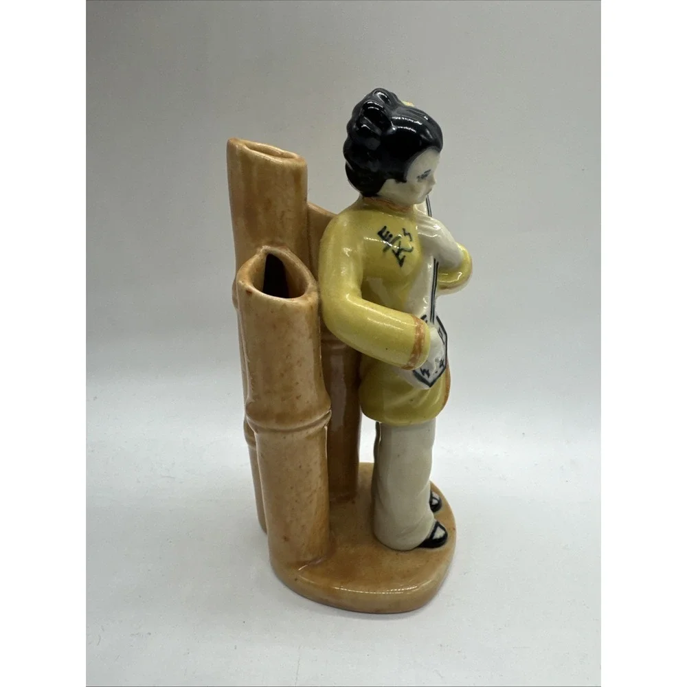 Betty Harrington-Ceramic Arts Studio Asian Figurine Bamboo Vase 7
